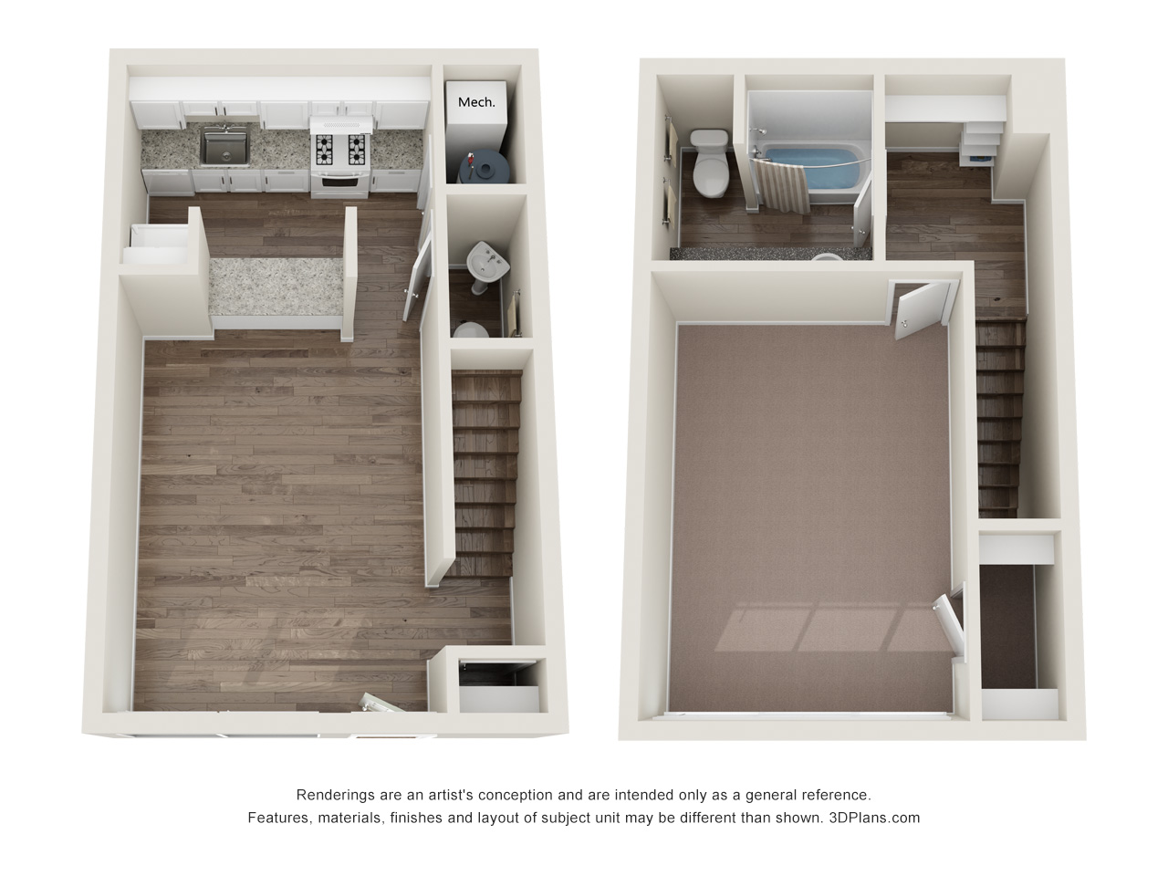 Hackberry – TH Classic w/ Planking - 3D Plan